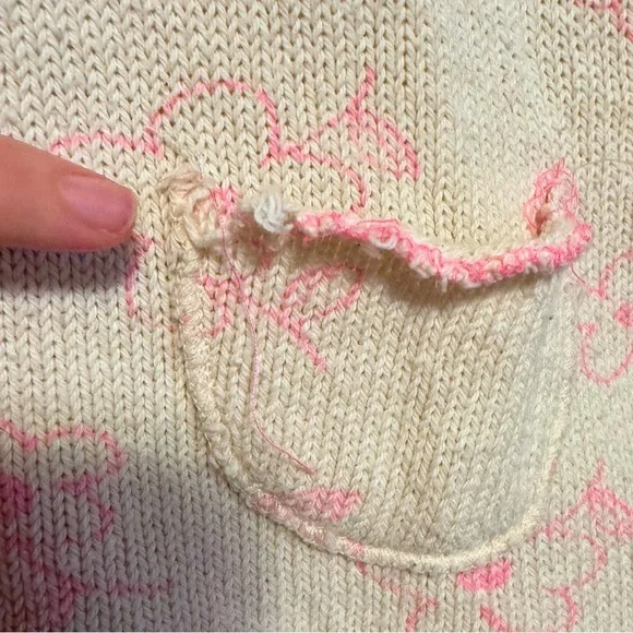 ZARA Girls 3β4Y Knit Floral Tank & Shorts Set Cream Pink Beach Lounge - Picture 5 of 5